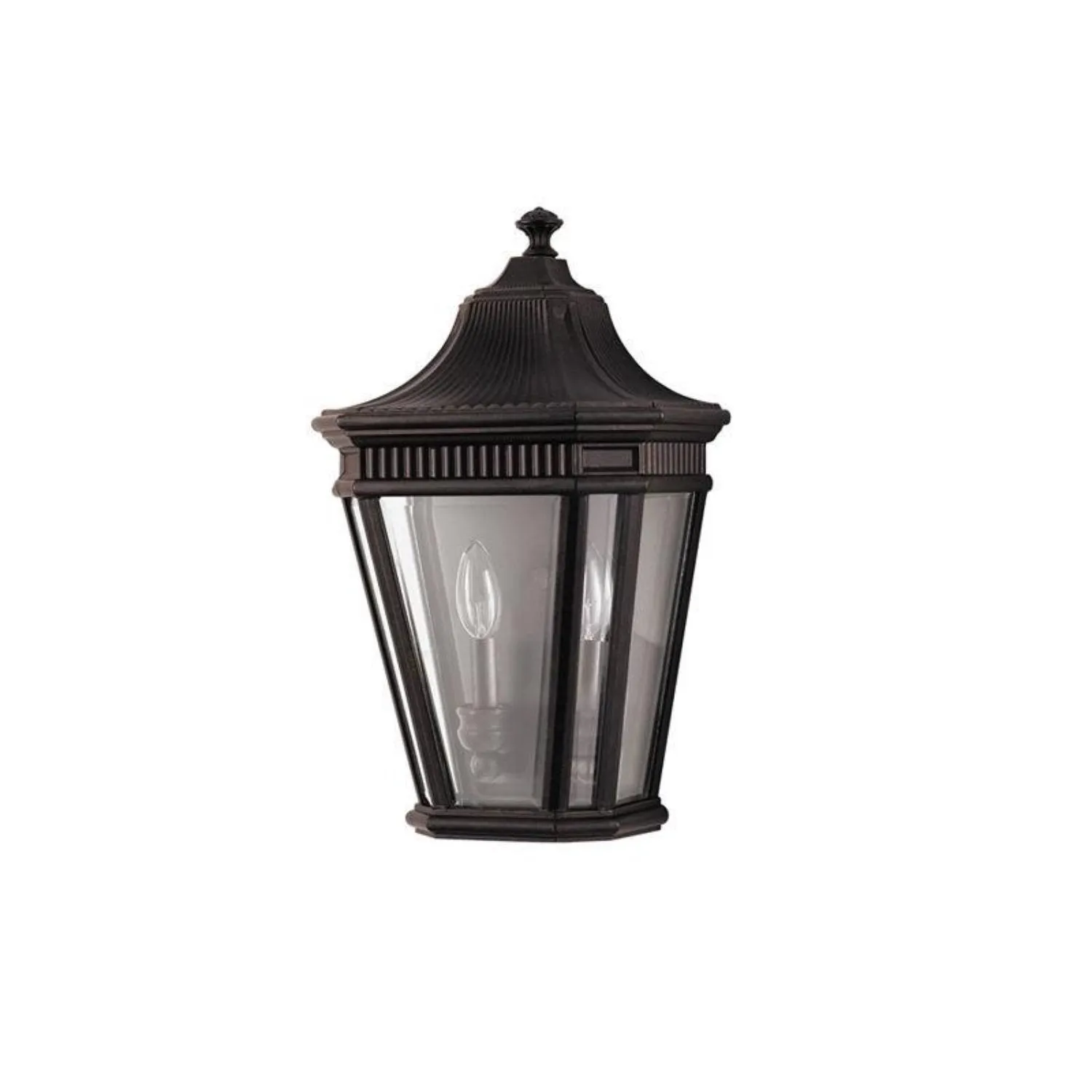 Cotswold Lane Half Wall Lantern in Black or Grecian Bronze