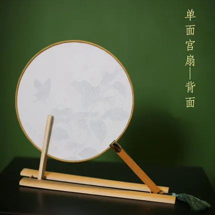 Cotton And Linen Hand-made Bamboo Bone Classical Chinese Fan Single Side 113