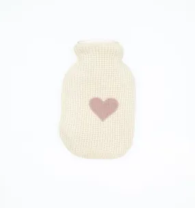 Cream Waffle Knit Cashmere Small Hot Water Bottle