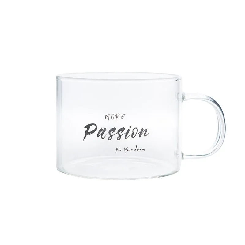 Creative Letter High-temperature Glass Cup Large Mug Coffee Mug