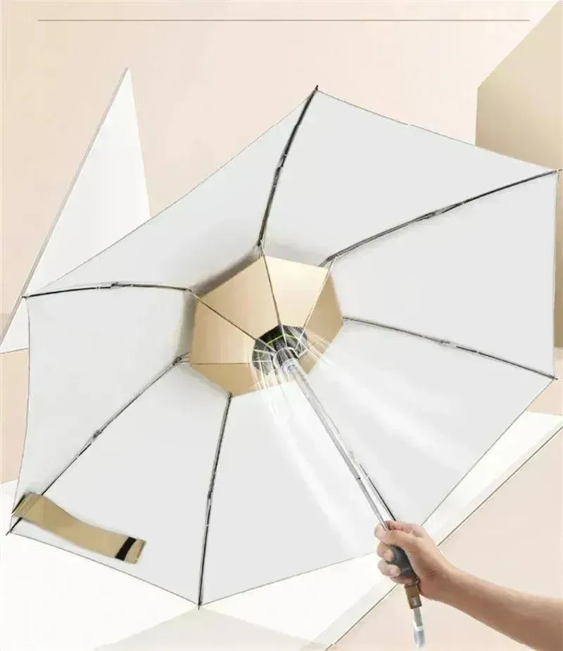 Creative Reverse LED & Fan Mini Umbrella