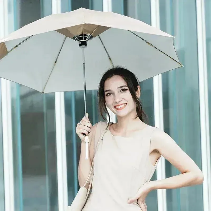 Creative Reverse LED & Fan Mini Umbrella