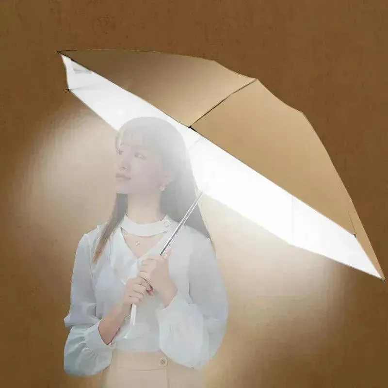 Creative Reverse LED & Fan Mini Umbrella