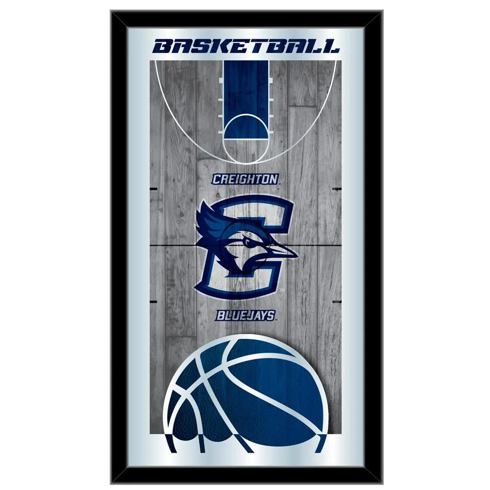 Creighton Bluejays HBS Basketball Framed Hanging Glass Wall Mirror (26"x15")