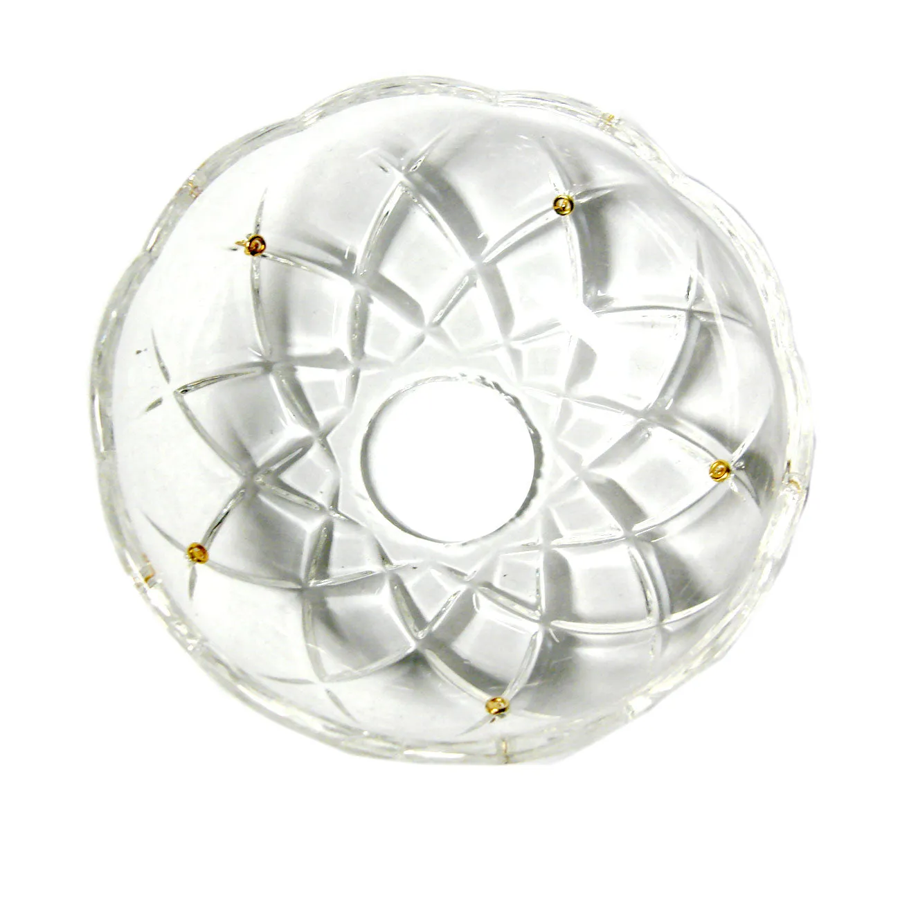 Crystal Bobeche 5 3/4 inches Clear with 26mm Center Hole, and 5 Pins