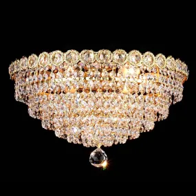 Crystal Chandelier W:16 x H:14 Genuine Magnificent Crystal Prisms 6 Lights