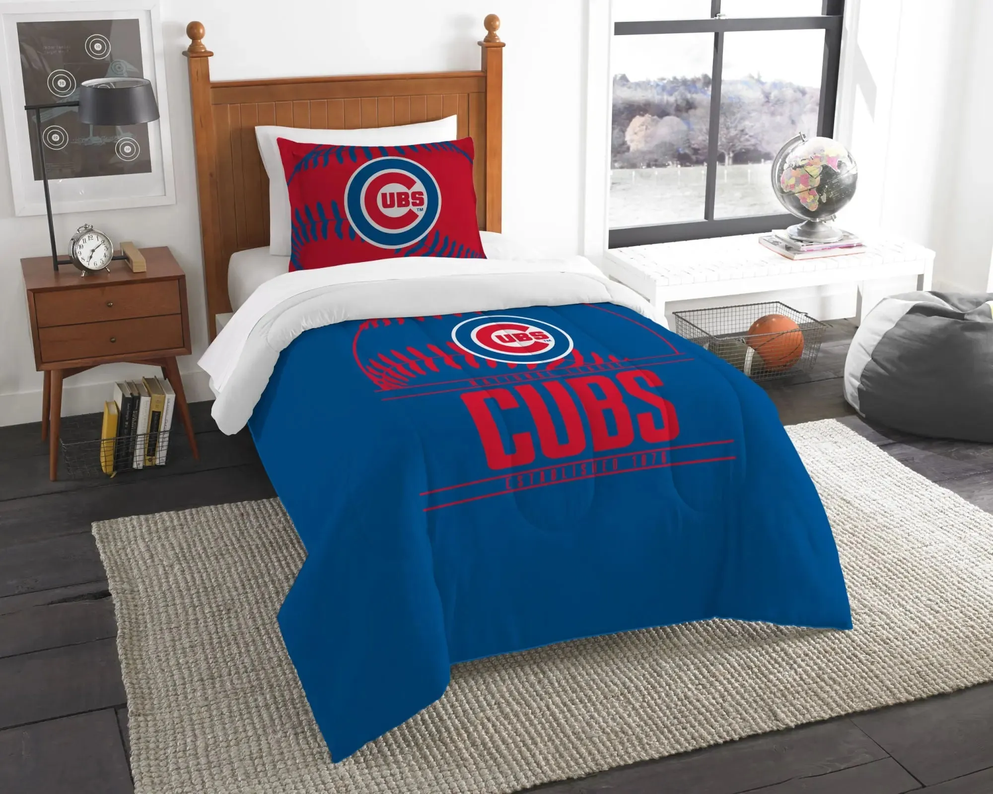 Cubs OFFICIAL Major League Baseball; Printed Twin Comforter Set by The Northwest Company