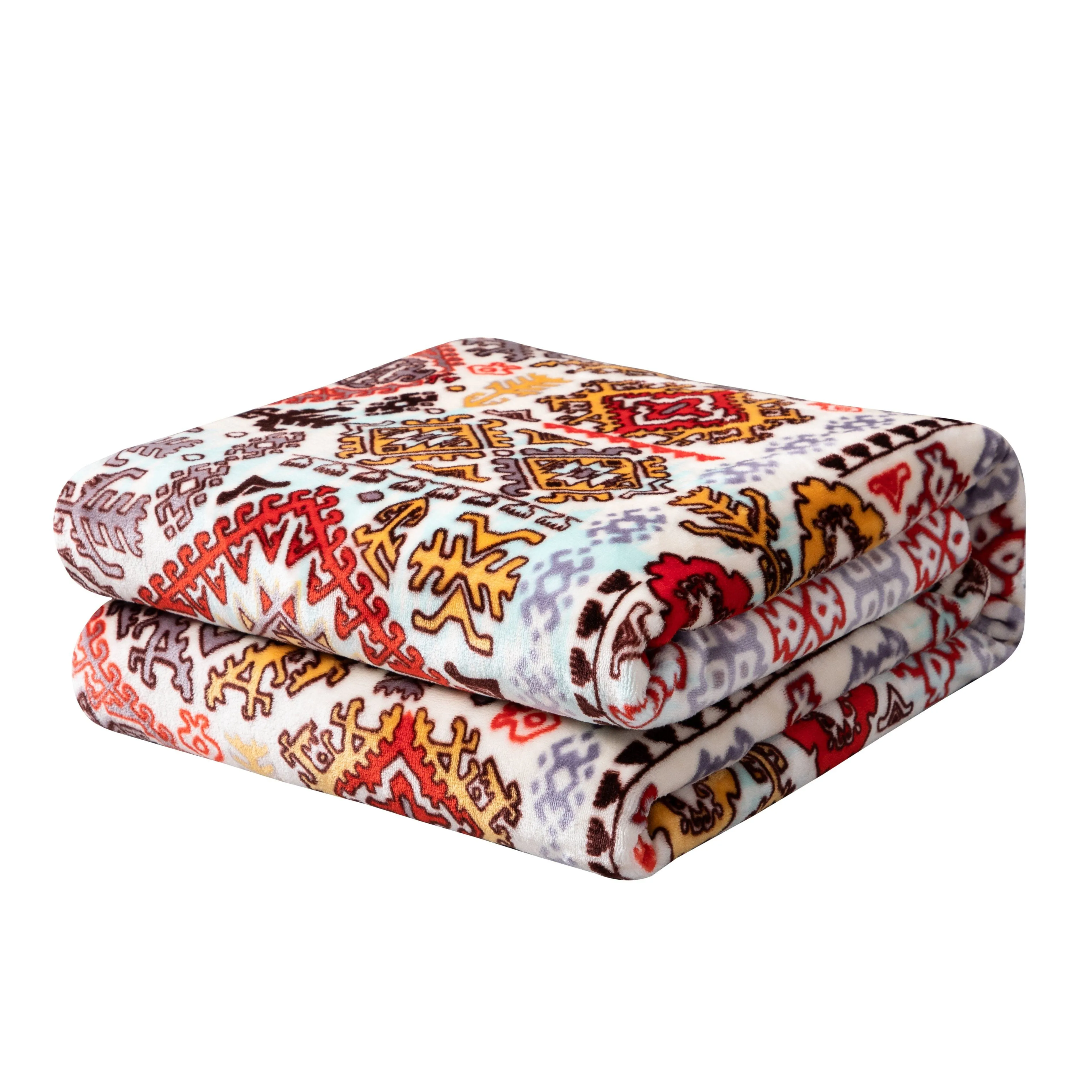 DaDa Bedding Southwestern Havana Geometric Soft Plush Fleece Flannel Throw Blanket (XY1012)