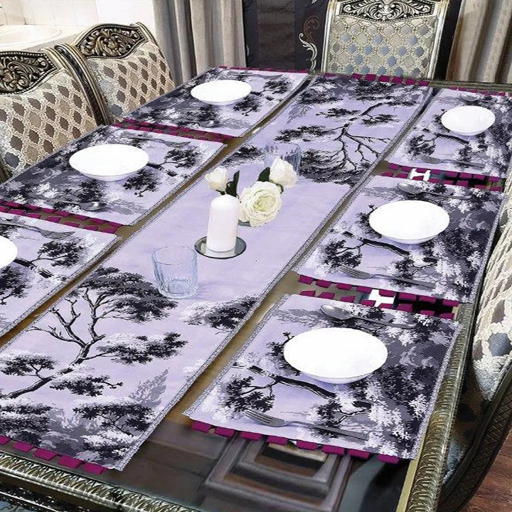 Daisetta 9 Pcs Table Runner Set Purple