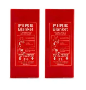 DARIT 2 Boxes of Fire Blanket Hard Box for Home/Office/Car/Emergency (Size: 1.0m x 2.0m) (2)