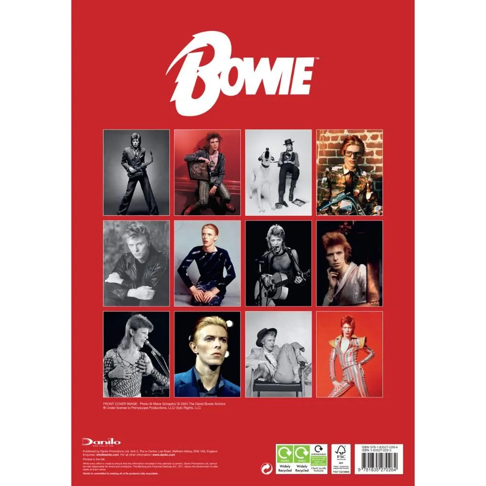 David Bowie Official 2025 A3 Calendar