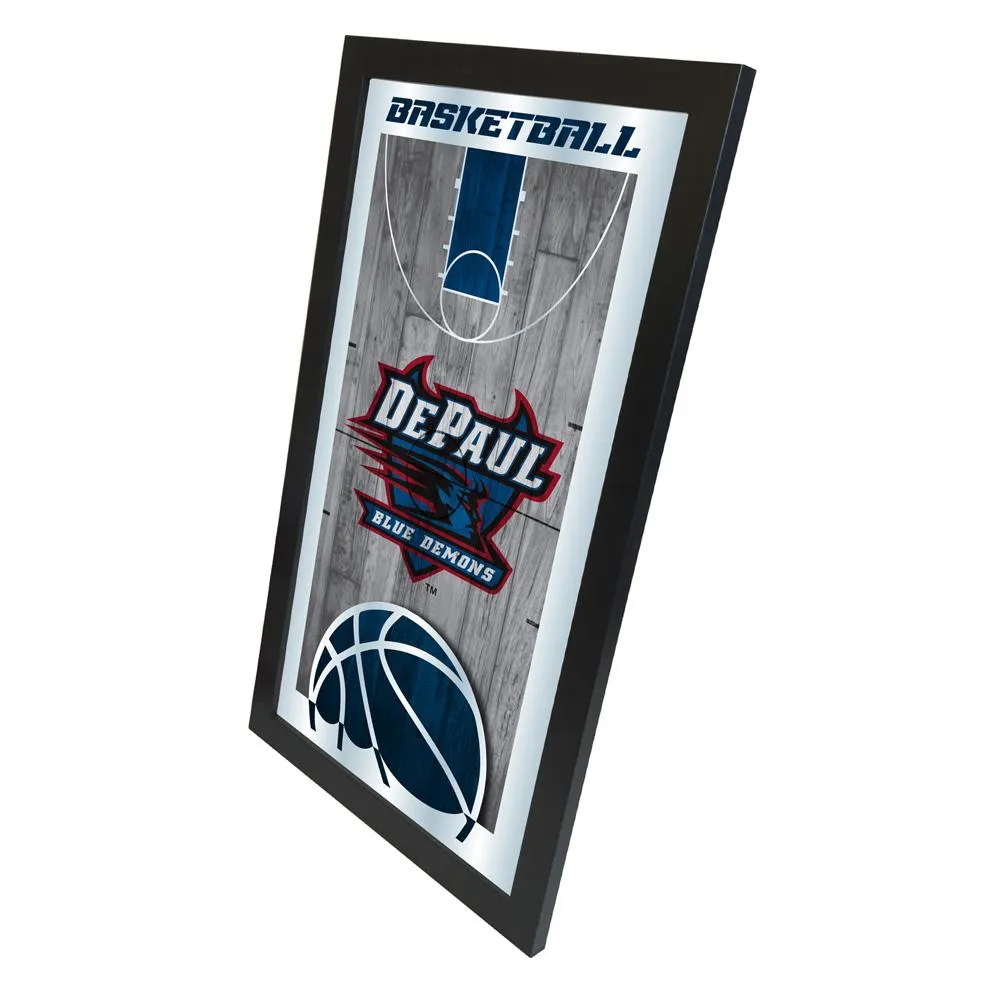 DePaul Blue Demons HBS Basketball Framed Hanging Glass Wall Mirror (26"x15")