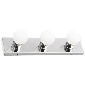 Design House Vanity Light in Polished Chrome, 3-Light 18"