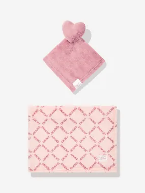 DKNY Baby Girls Blanket and Comforter Set in Pink (90cm)