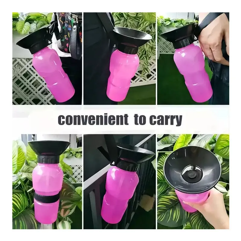 Dog Water Bottle, Mug Holds 500ml For Travel