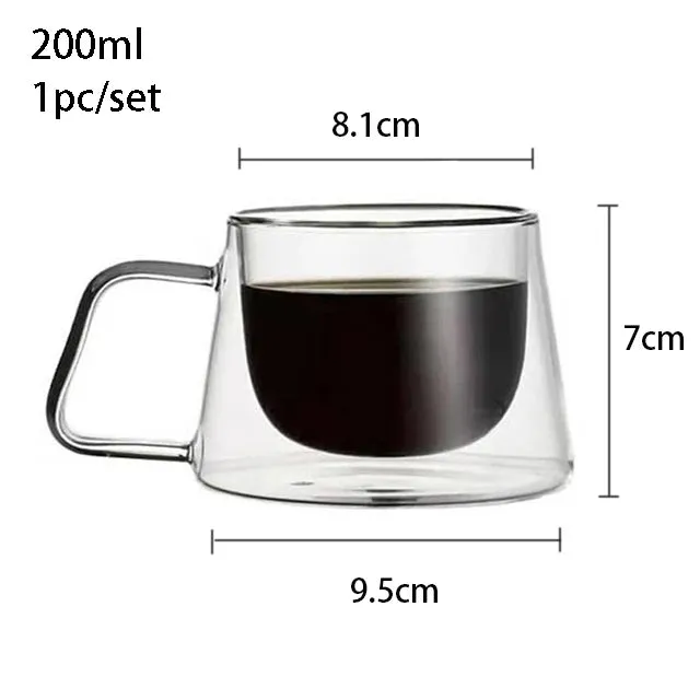 Double Wall Glass, Heat-resistant Thermos Insulated Cup