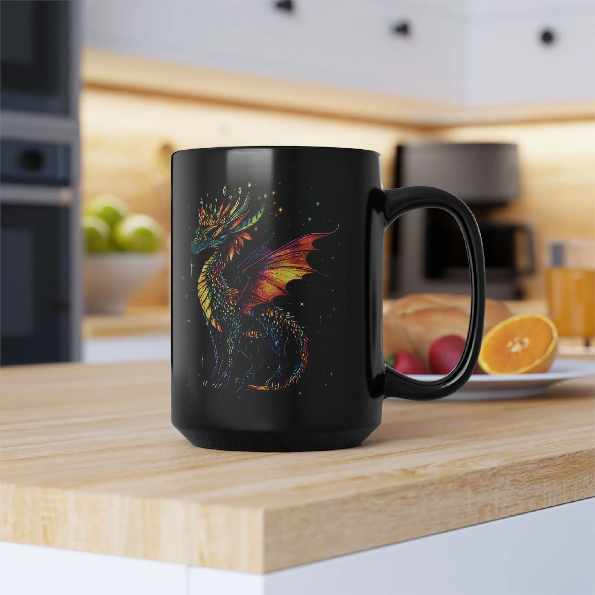 Dragon Mug, Colorful Dragon Mug, Christmas Dragon Mug, Christmas Gifts, Xmas Dragon Mug, Dragon Lover Mug, Cute Dragon Mug