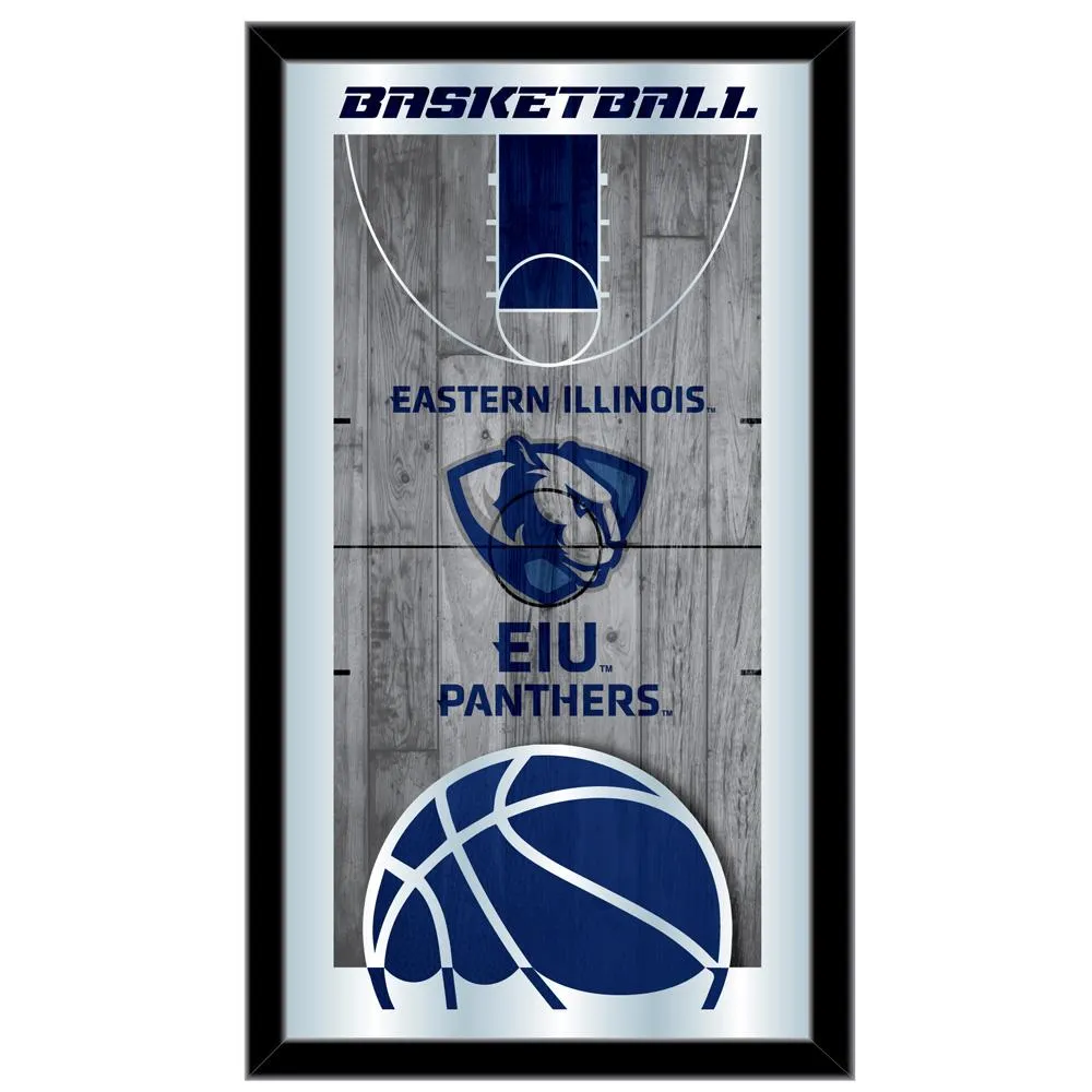 Eastern Illinois Panthers HBS Basketball Framed Hang Glass Wall Mirror (26"x15")