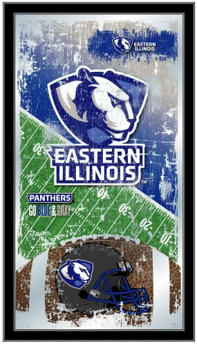 Eastern Illinois Panthers HBS Football Framed Hang Glass Wall Mirror (26"x15")