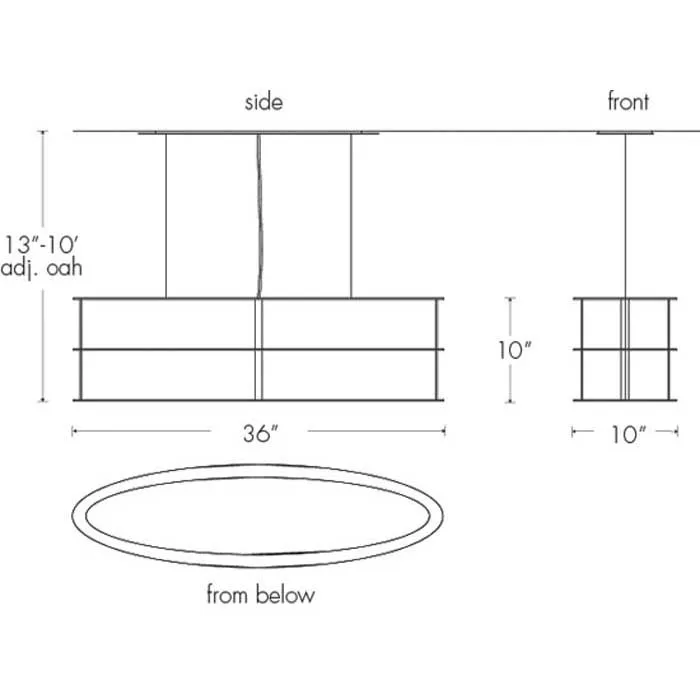 Ellipse 09179-SM Indoor/Outdoor Stem Mount Pendant By Ultralights Lighting