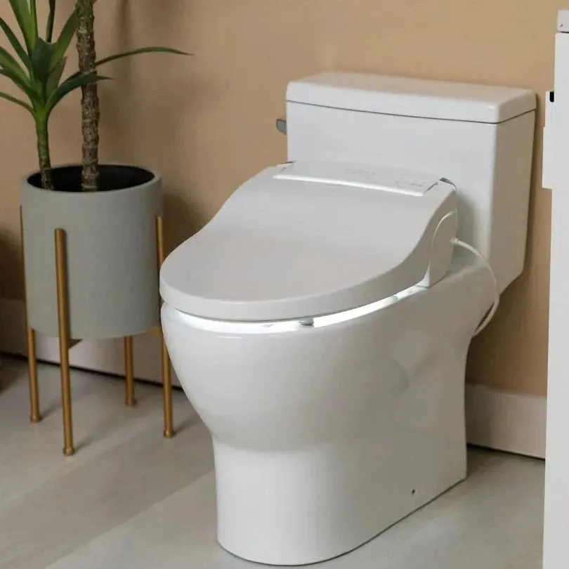 Elongated Bidet LED Light Toilet