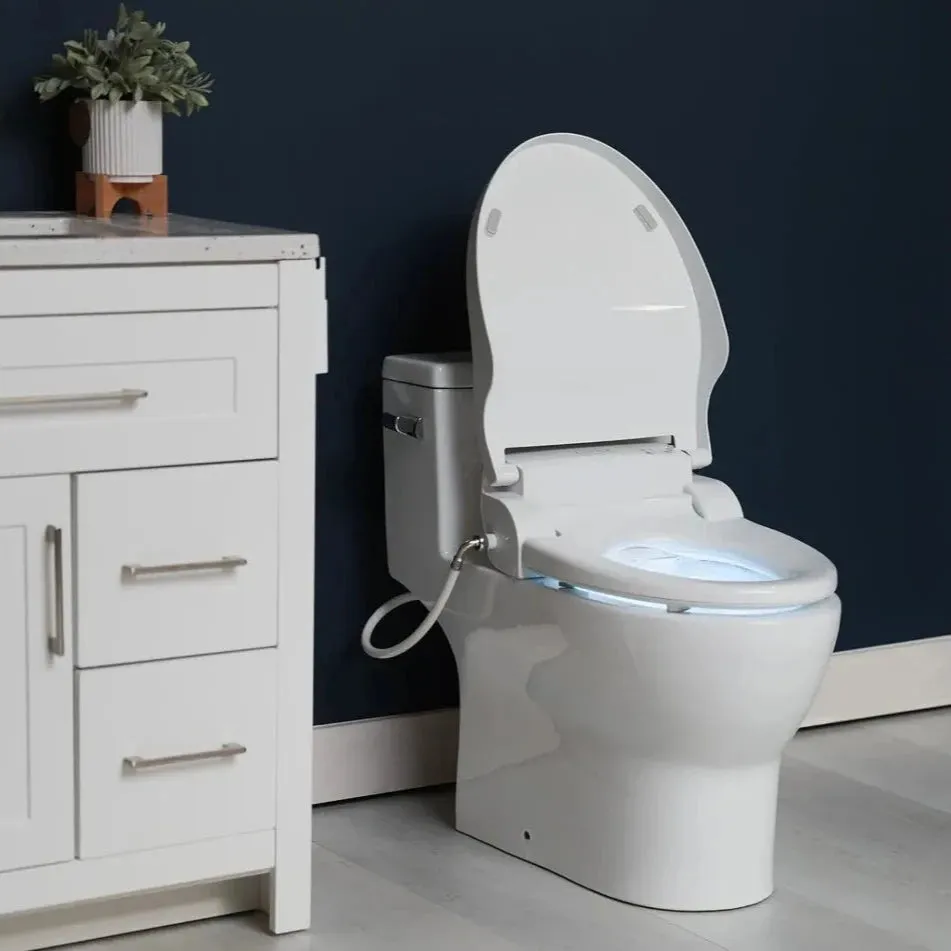 Elongated Bidet LED Light Toilet