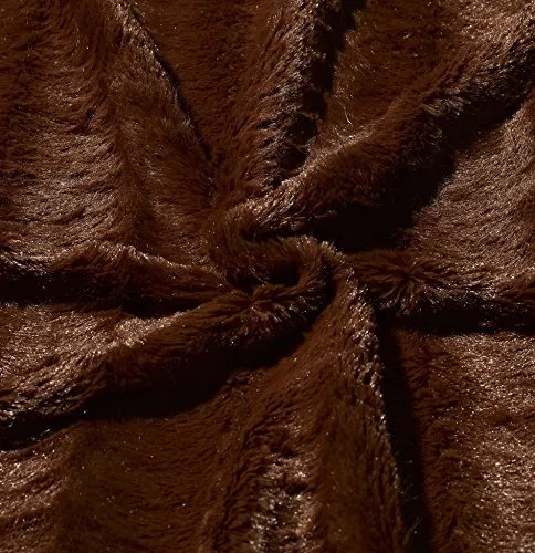 Embossed Faux Fur Throw Blanket & Bedspread - Luxurious Over-Sized Faux Fur Blanket Caramel