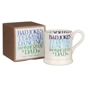 Emma Bridgewater Blue & Green Toast Wonderful Dad Half Pint Boxed Mug