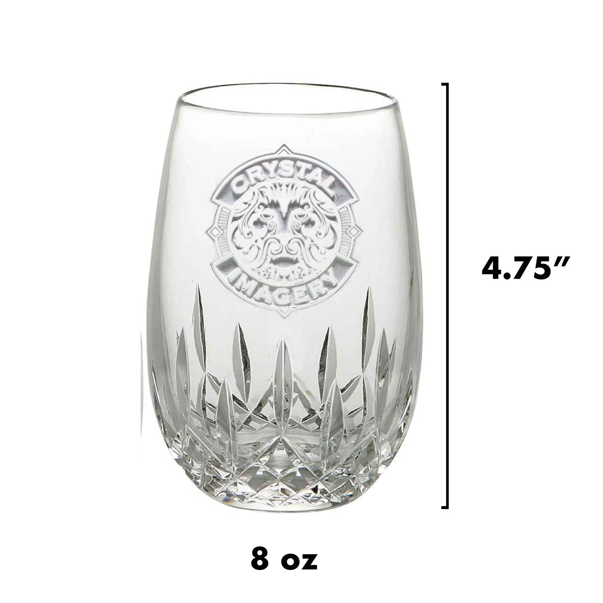 Engraved Waterford Crystal Stemless Wine, PAIR