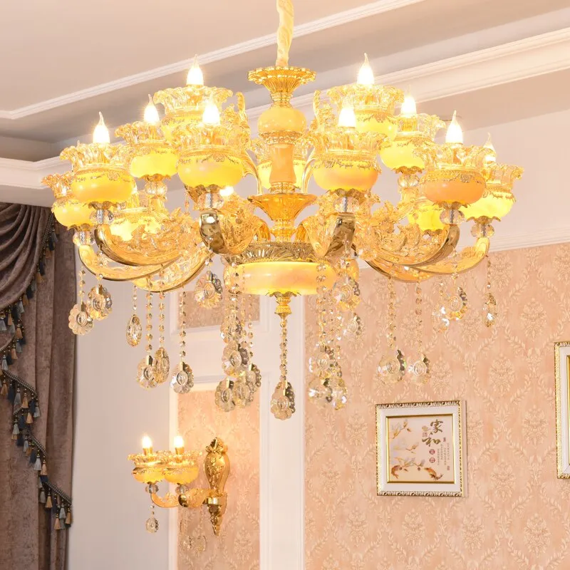 European Style Duplex Building Large Chandelier Villa Hollow Living Room Chandelier Luxury Hotel Lobby Staircase Long Lighting