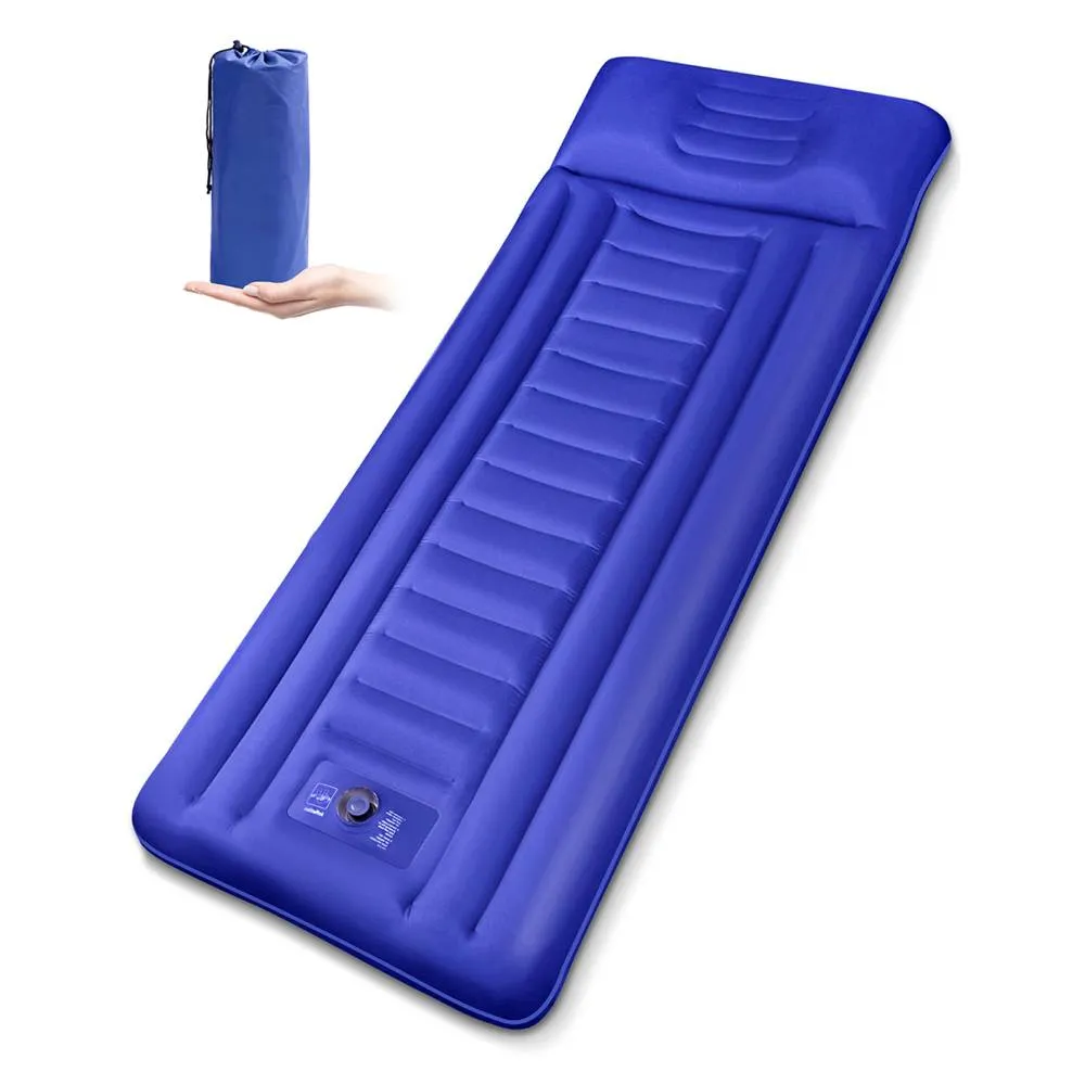 Evajoy Inflatable Camping Sleeping Mat Air Mattress, Twin size Air Pad with Pillow