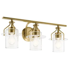 Everett 24 in. 3 Lights Vanity Light Brushed Brass finish