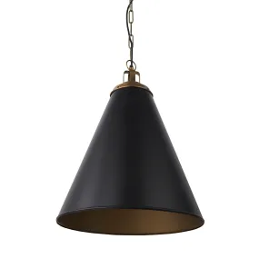 Felicity Metal Cone Pendant in Black