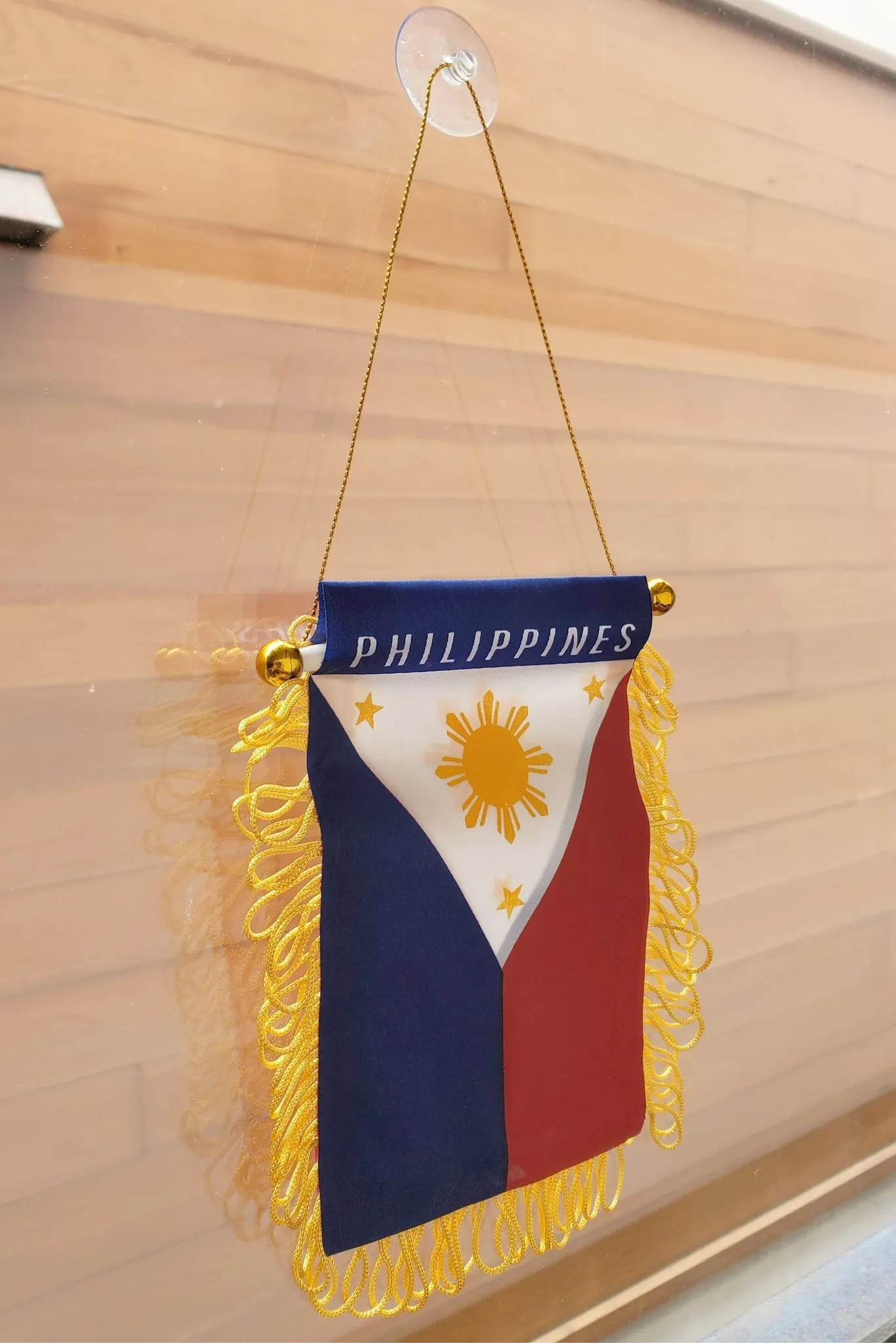 FH15 - Filipino Flag Car Accessory with Suction Cup Hanger