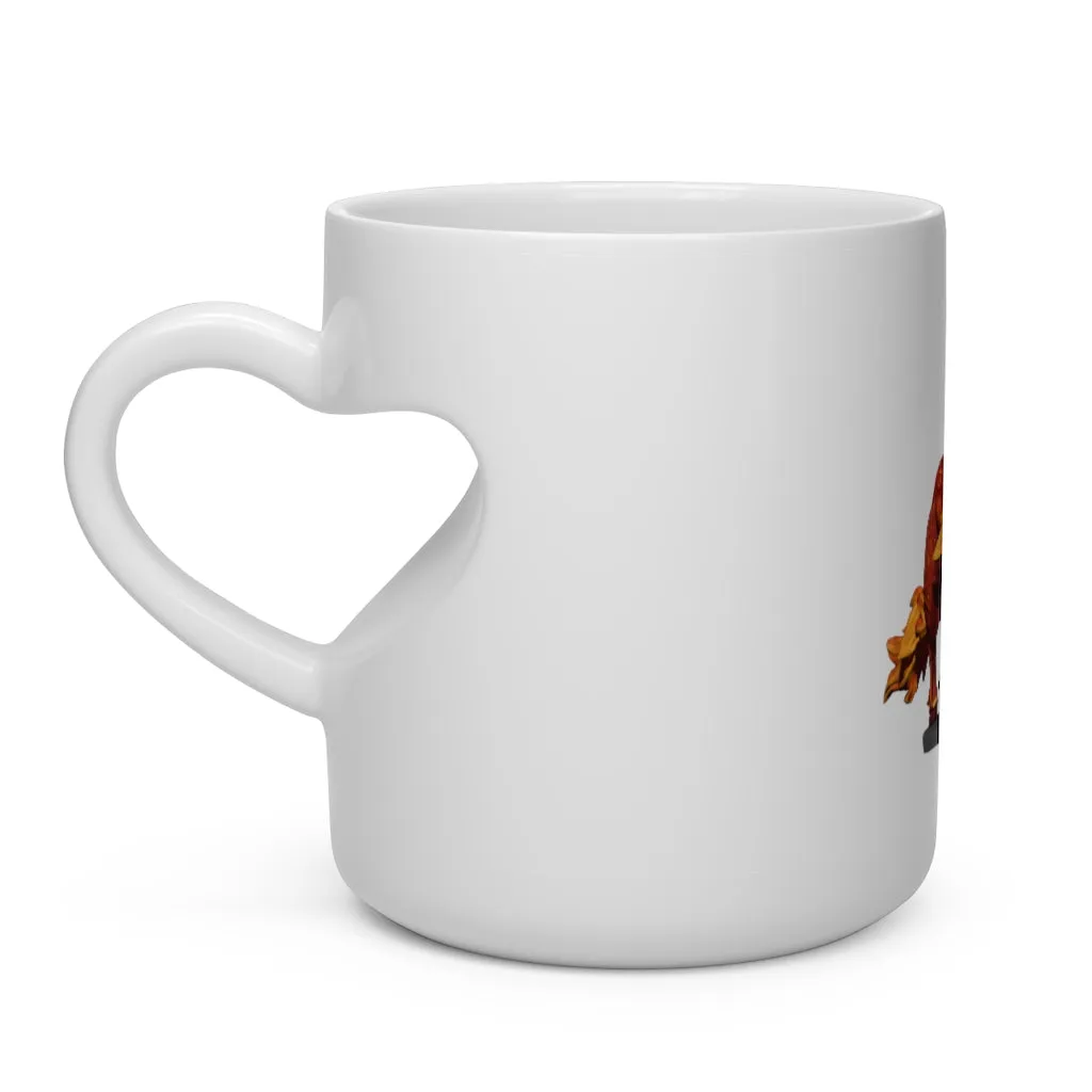 Fire Bull Heart Shape Mug