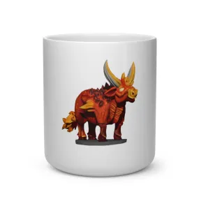 Fire Bull Heart Shape Mug