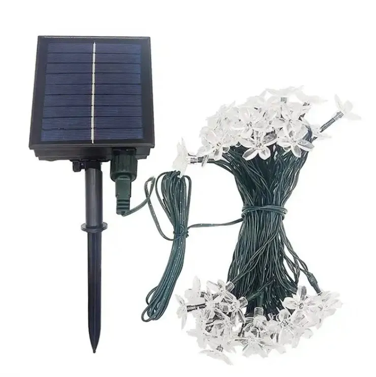 Flower Solar Led String Light Christmas RGB 60LED #6964