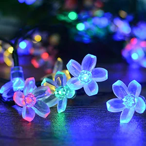 Flower Solar Led String Light Christmas RGB 60LED #6964