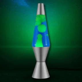 Fluro Green & Blue Lava Lamp Calming Light