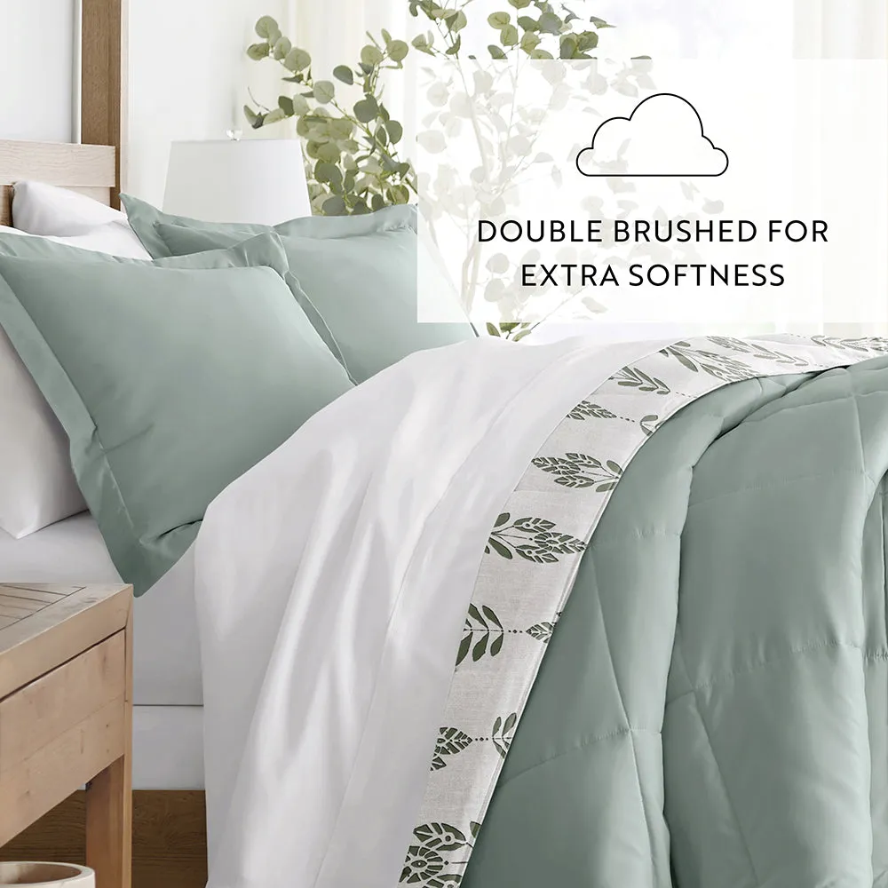 Folk Leaves Reversible Down-Alternative Comforter Set - 12 Days of Deals