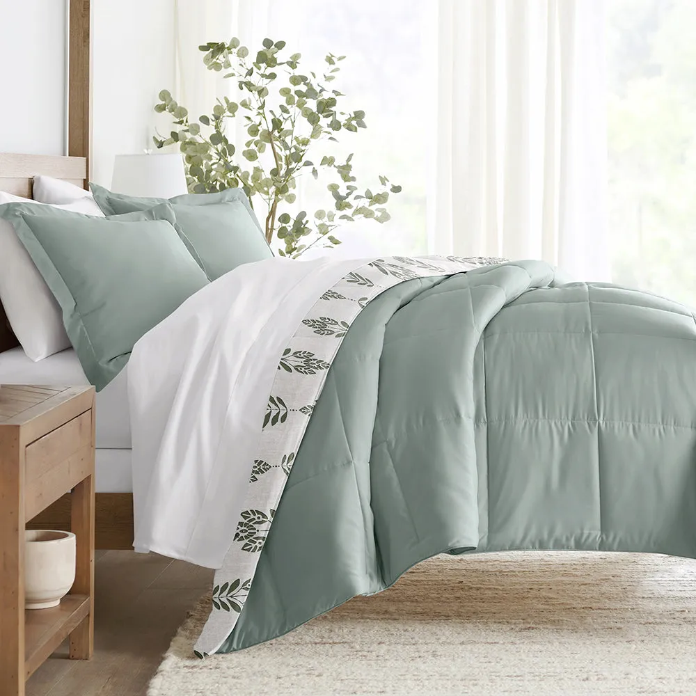 Folk Leaves Reversible Down-Alternative Comforter Set - 12 Days of Deals