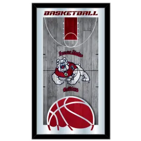 Fresno State Bulldogs HBS Basketball Framed Hanging Glass Wall Mirror (26"x15")