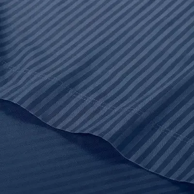 Full Damask 6pc 400 Thread Count Solid Sheet Set Indigo - Threshold