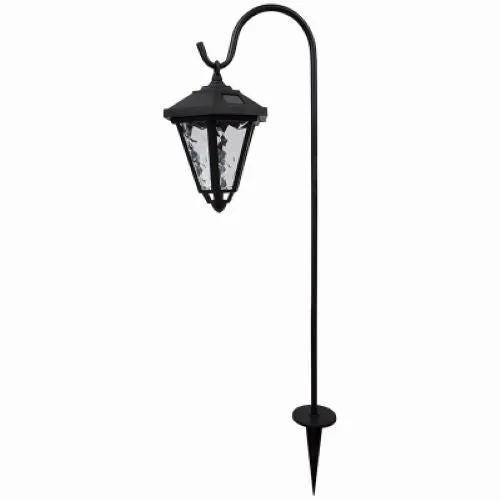 Fusion 24931 Black Shepherd's Hook Solar Hanging Coach Light - Quantity of 6