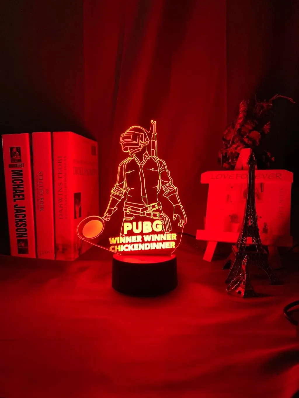 Game PlayerUnknown's Battlegrounds 3D Led Night Light 16 Colors Changing Remote Control Nightlight Cool Event Prize Lamp PUBG