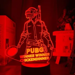 Game PlayerUnknown's Battlegrounds 3D Led Night Light 16 Colors Changing Remote Control Nightlight Cool Event Prize Lamp PUBG