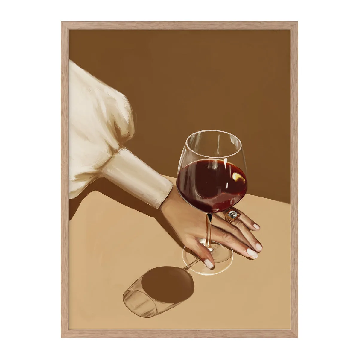 Glass of Shiraz Portrait Art Print