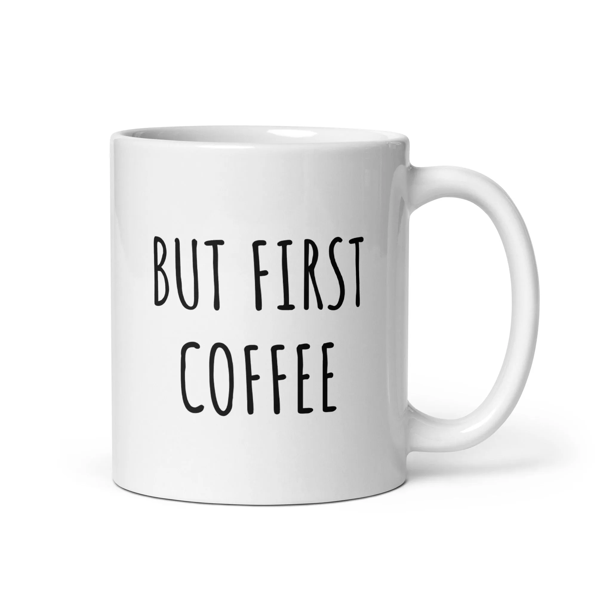 Gold Coast Scuba White Glossy Mug - "But First Coffee"