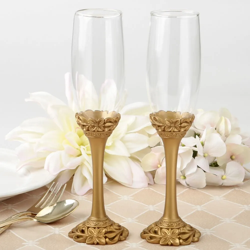 Gold Toasting Flute  Set