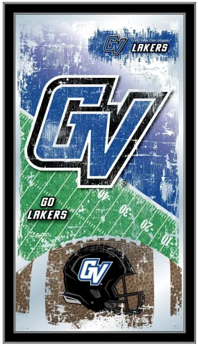 Grand Valley State Lakers HBS Football Framed Hang Glass Wall Mirror (26"x15")